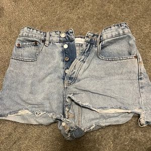 Zara size 4 high rise jean shorts